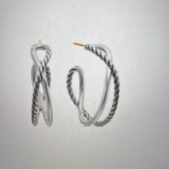 David Yurman crossover hoop earrings